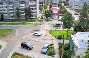 Пешеходный переход на улице Строителей. Веб-камеры Полярные Зори