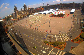 Площадь Конституции (El Zocalo). Веб камеры Мехико онлайн