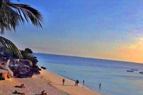 Вид на пляж из отеля My Blue Hotel. Веб-камеры Нунгви