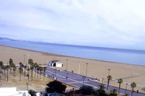 Пляж Лас Аренас.  Валенсия веб камера онлайн