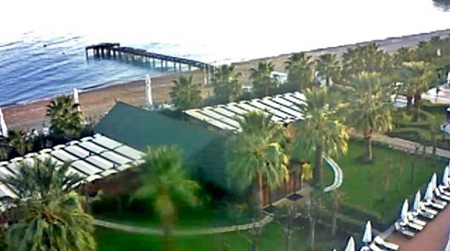 Пляж отеля Amara Dolce Vita 5* Кемер веб камера онлайн
