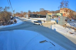Перекресток Октябрьская и Бонивура. Веб-камеры Бикина онлайн