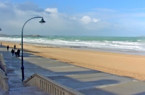 Пляж, панорамная камера.  Веб камеры Сен-Мало онлайн