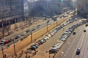 Площадь Конституции. Варшава в режиме реального времени