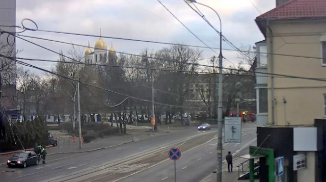Перекресток улиц Советский проспект и Чайковского. Веб камеры Калининграда онлайн