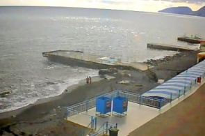 Вид на пляж отеля "да Васко". Поселок Семидворье веб камера онлайн