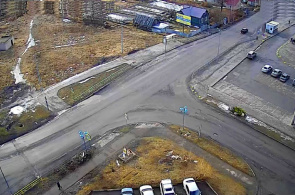 Перекрёсток улиц Новокирпичная и Бумажников. Веб камеры Кондопоги онлайн