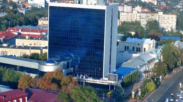 Улица Дзержинского вид на здание Газпром. Ставрополь онлайн