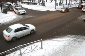 Перекресток улиц Карельская - Советская. Веб-камеры Сортавалы онлайн