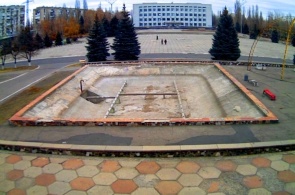 Площадь Ленина (вид с Дворца Культуры). Рубежное веб камера онлайн