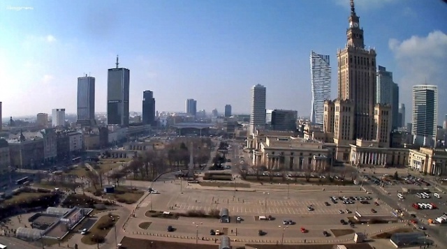 Площадь Дефилад (Парадов) Варшава веб камера онлайн