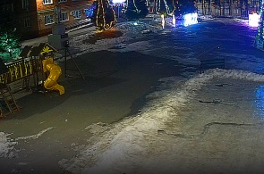 Вид на памятник Ленину. Веб-камеры Вольно-Надеждинского