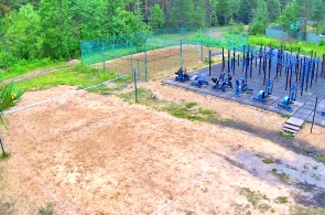 Спортплощадка на ул. Владимирской.Ракурс 2. Горка-Муравьевская. Веб-камеры Вельска онлайн