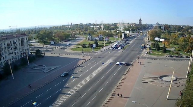 Площадь Поляка, проспект Ленина Запорожье веб камера онлайн