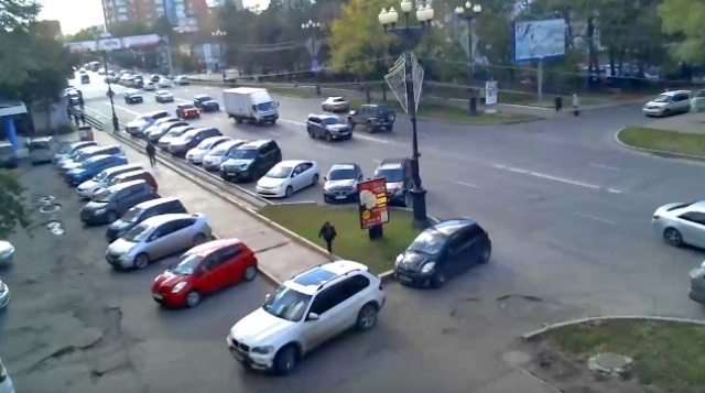 Улица Ленина со здания провайдера Ё-Телеком. Хабаровск веб камера онлайн
